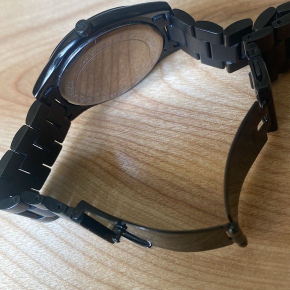 Michael Kors Black Slim Runway Watch (Unisex) - Picture 3 of 4